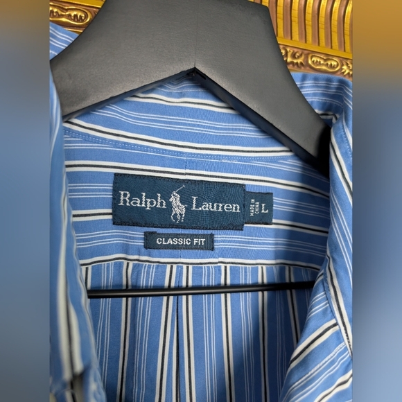 Ralph Lauren Blue Striped Shirt NWOT - Picture 3 of 4